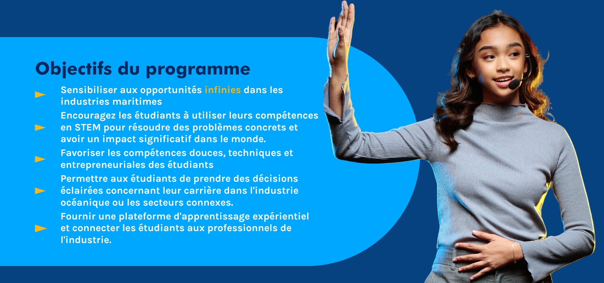 Graphique montrant les objectifs du programme Bleu Brillant