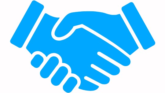 Graphic of shaking hands