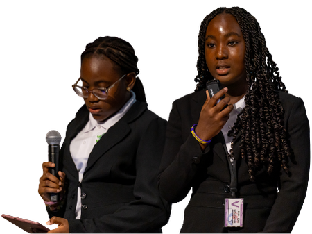 Picture of a Brilliant Blue team presenting